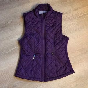 Laura Scott Purple Puffer Vest